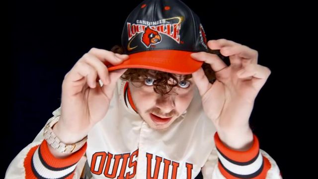 The cap of the cardinals of Louisville in scope by Jack Harlow in her music video WHATS POPPIN feat. Dababy, Tory Lanez, & Lil Wayne