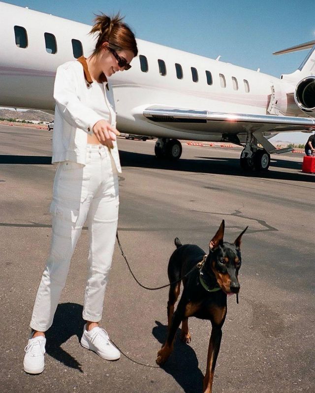 Slvrlake Denim White Savior Jeans worn by Kendall Jenner on her Instagram account @kendalljenner