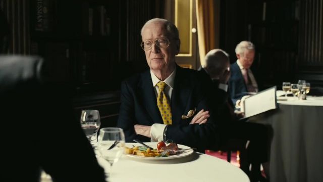 Yellow tie worn by Michael Caine in Tenet