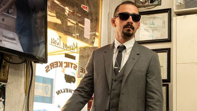 Grey Business 3 Piece Suit worn by Creeper (Shia LaBeouf) in The Tax Collector