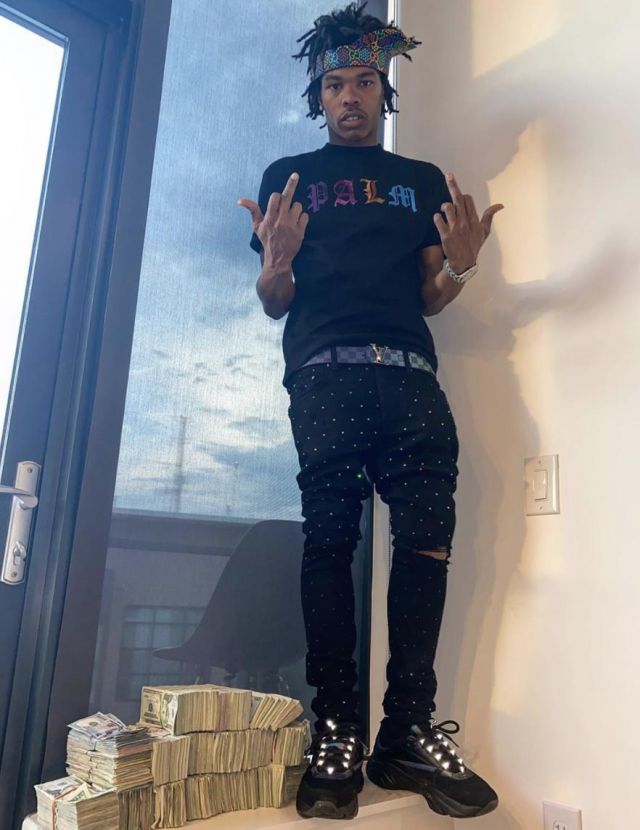 Sneakers Dior Reflective black worn by Lil baby on his account Instagram @lilbaby_1 