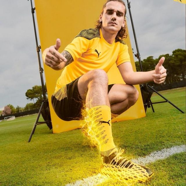 The pair of Puma boots Be the spark range by Antoine on his account Instagram @antogriezmann | Spotern