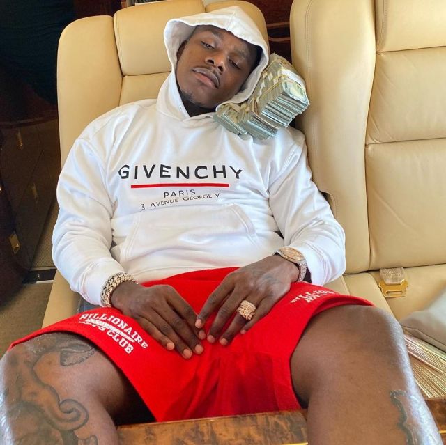 The sweatshirt Givenchy in white worn by DaBaby on his account Instagram @dababy