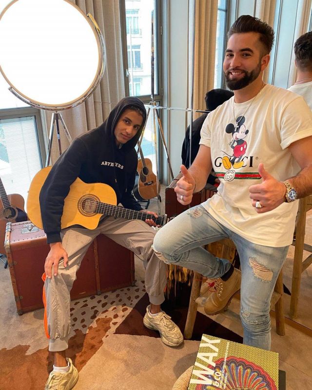 Le tee-shirt Gucci x Disney de Kendji Girac sur le compte Instagram de @kendjiofficiel
