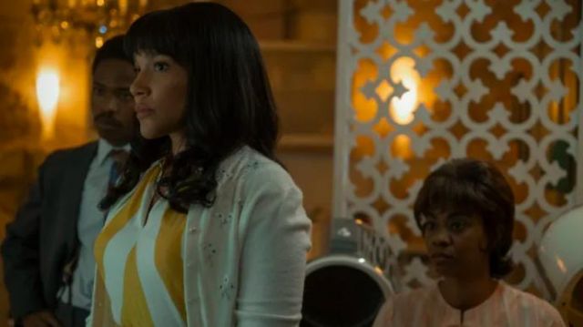 Yellow Stripe Dress of Allison Hargreeves (Emmy Raver-Lampman) in The Umbrella Academy (S02E01)