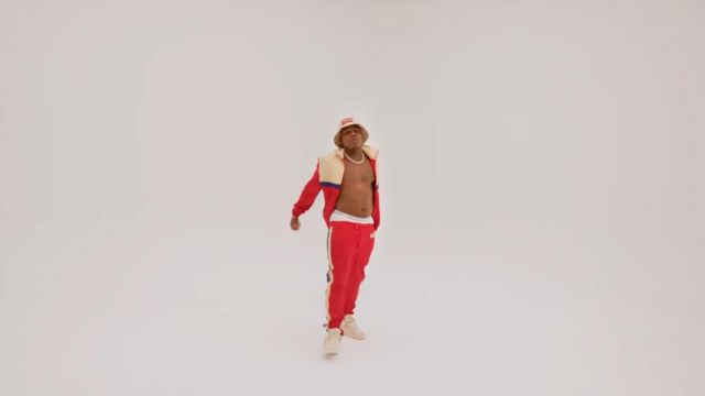 Gucci pantalon rouge porté par DaBaby dans PEEPHOLE (Official Music Video)
