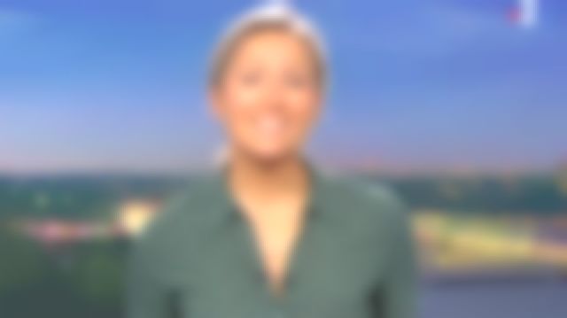 The classic green shirt of Anne-Sophie Lapix in Journal de 20h de France 2 the 07.09.2020