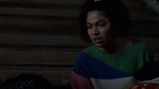 Color-Block Sweater worn by Molly Hernandez (Allegra Acosta) in Marvel's Runaways TV series wardrobe (Season 2 Episode 9)