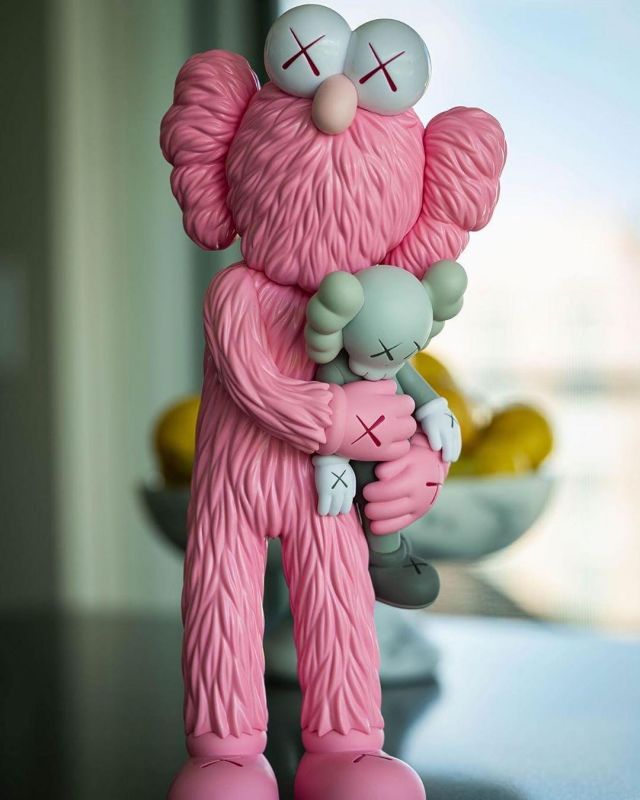 KAWS Take Figure Pink on the account Instagram of stockxcollectibles
