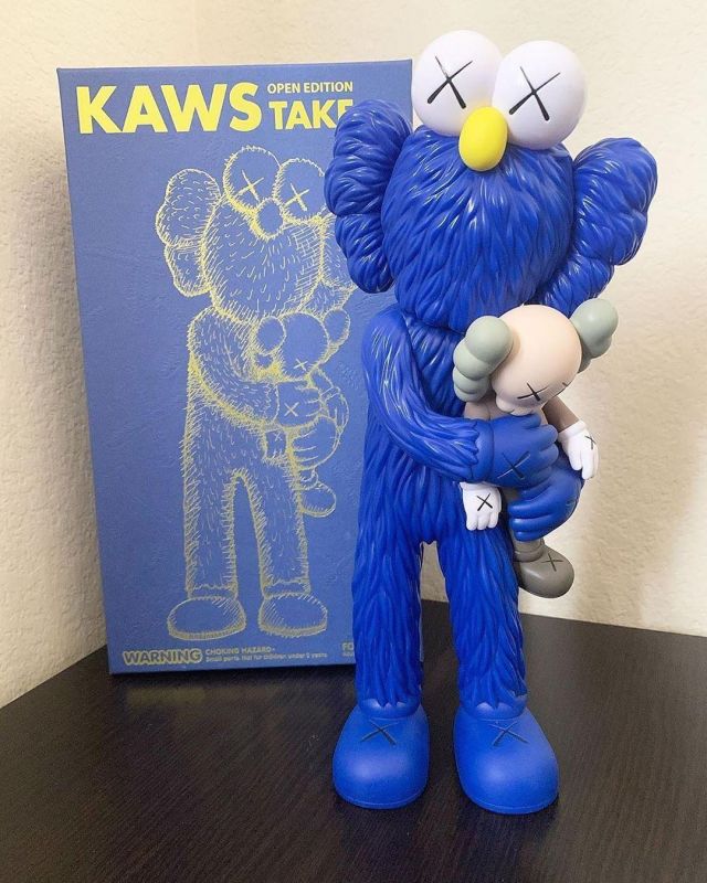 KAWS Take Figure Blue on the account Instagram of stockxcollectibles