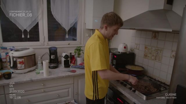 Polo Adidas Yellow worn by Vald in Vald - Recall (Official Clip)