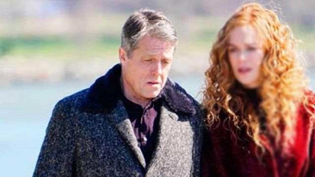 Outftits of The Undoing: Jonathan Fraser (Hugh Grant) wears wool coat with fur collar in season 1, episode 7