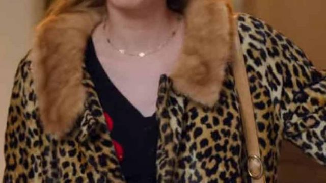 Trench Leopard Coat worn by Sloane (Emma Roberts) in Holidate movie wardrobe