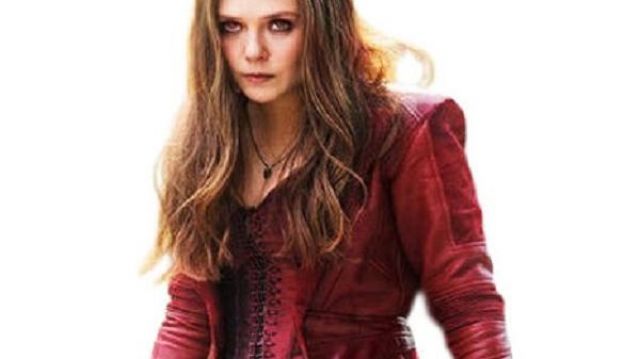 Red Leather Coat of Wanda Maximoff / Scarlet Witch (Elizabeth Olsen) in Captain America: Civil War