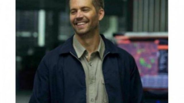 Blue Cotton Jacket of Brian O'Conner (Paul Walker) in Furious 7