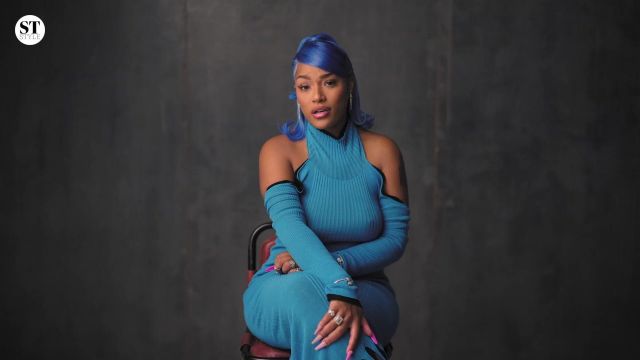 Bottega Veneta fringed knitted dress worn by Stefflon Don in Stefflon Don on rap music, confidence and her style | Being... | The Sunday Times Style