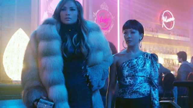 Long Off-White Fur Coat of Ramona (Jennifer Lopez) in Hustlers