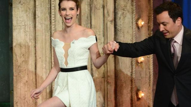 Dress worn by Emma Roberts in the show Late Night with Jimmy Fallon