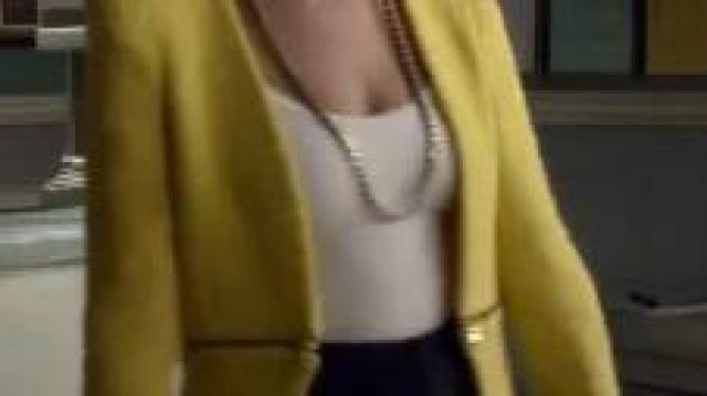 Canary yellow blazer worn by Hanna Marin (Ashley Benson) in Pretty Little Liars (S03E04)