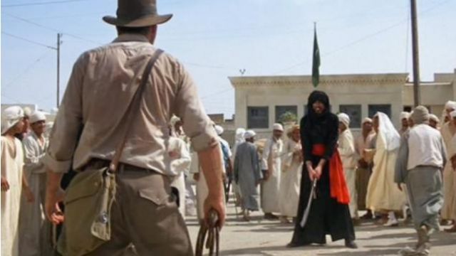 Musette of Indy (Harrison Ford) in Raiders of the lost ark