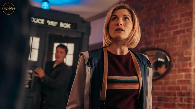 Burgundy Rainbow Sweater of The Doctor (Jodie Whittaker) in Doctor Who