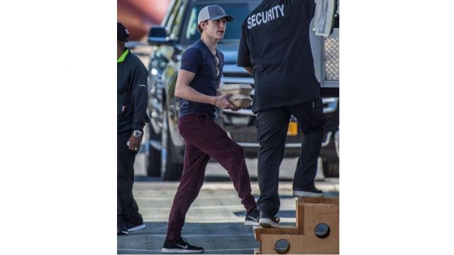 Navy Blue Shirt worn Tom Holland on the set of Spider-Man: Homecoming