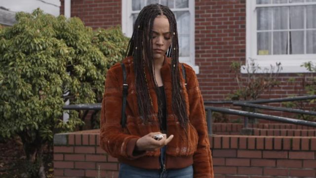Plaid Bomber Jacket worn by Tabitha Foster (Quintessa Swindell) in Trinkets (S02E09)