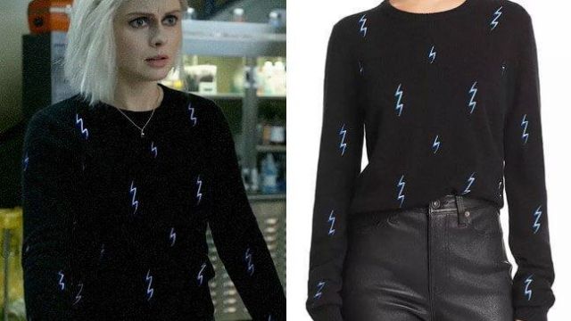 The Equipment – Shirley Embroidered Cashmere Sweater in black worn by Olivia Moore (Rose McIver) in iZombie (S05E12)