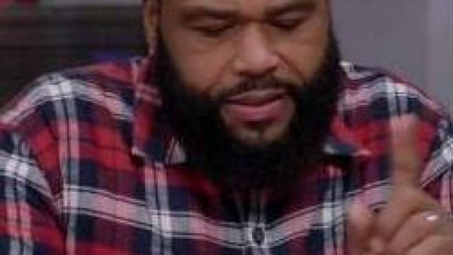 Andre’s Red Plaid Shirt from Black-ish of Andre 'Dre' Johnson (Anthony Anderson) in black-ish (S07E08)