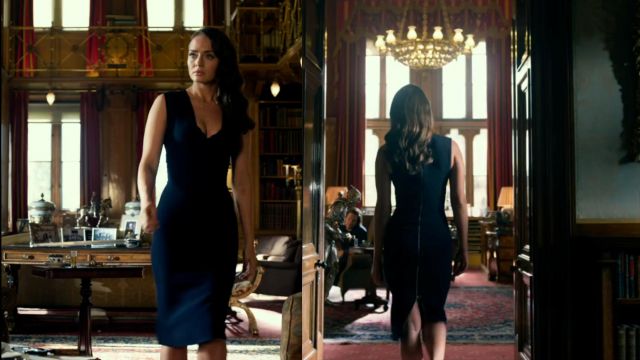 Robe noire avec fermeture éclaire à l'arrière de Vivian Wembley (Laura Haddock) dans Transformers : The Last Knight