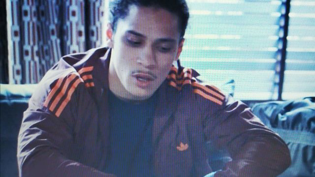 Adidas jacket red burgundy and orange that Clément wears in episode 9. worn by Clément May Sarton Validated