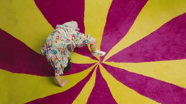 Vans x Murakami Multi-Flower Shorts worn by Billie Eilish on her Bad Guy music video