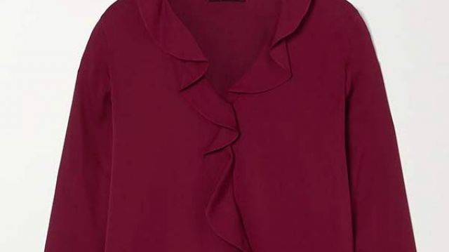 The Undoing Grace Fraser Pink Band Collar Blouse Shirt of Grace Fraser (Nicole Kidman) in The Undoing (S01E03)