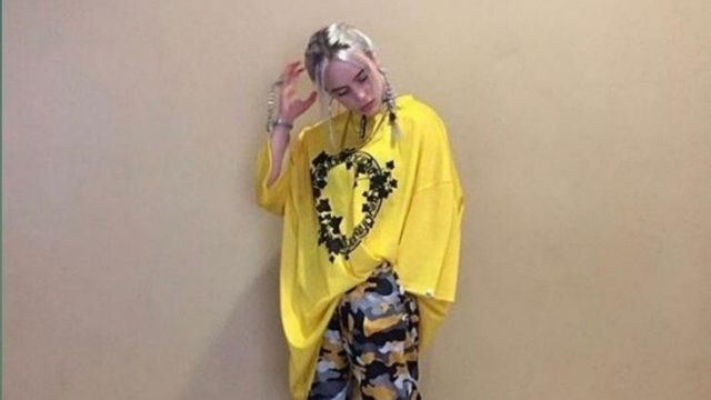 New Future London Camo Racer joggers worn by Billie Eilish at Everything, Everything Movie Screening in Los Angeles on May 6, 2017