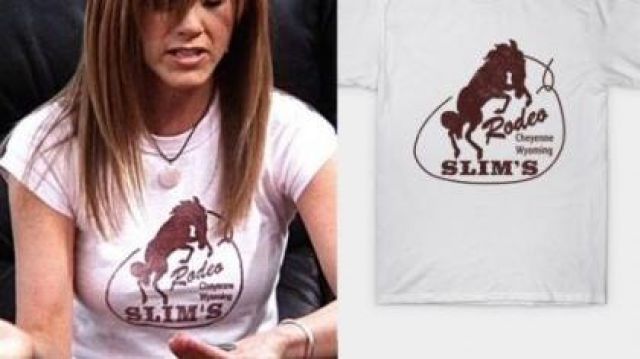 Le t-shirt blanc Rodeo Slim's porté par Rachel Green (Jennifer Aniston) dans la série Friends (Saison 10 Episode 16)