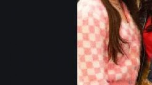 A pink and white checkered cropped sweater worn by Tess O'Malley (Sky Katz) as seen in Raven's Home