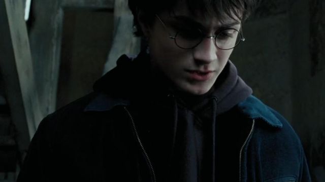 Veste bleu marine à fermeture éclaire  porté par Harry Potter Daniel Radcliffe dans le film Harry Potter et le Prisonnier d'Azkaban