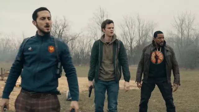 Le Coq Sportif France Rugby Zip Sweatshirt worn by Frenchie (Tomer Kapon) in The Boys TV series outfits (S02E08)