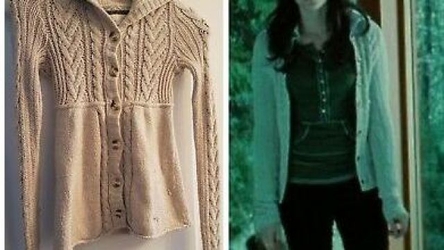 Abercrombie & Fitch Cardigan porté par Bella Swan (Kristen Stewart) comme on le voit dans la garde-robe du film Twilight