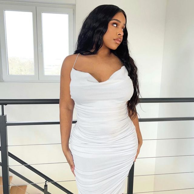 White dress worn by Yanissa Xoxo on the account Instagram of @yanissaxoxo