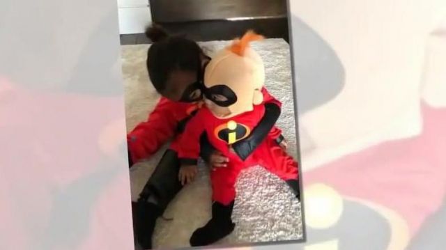 Costume worn by Chicago West in the video Baby Chicago look incredibly adorable in Halloween custome pics by Kim Kardashian Click to seeE