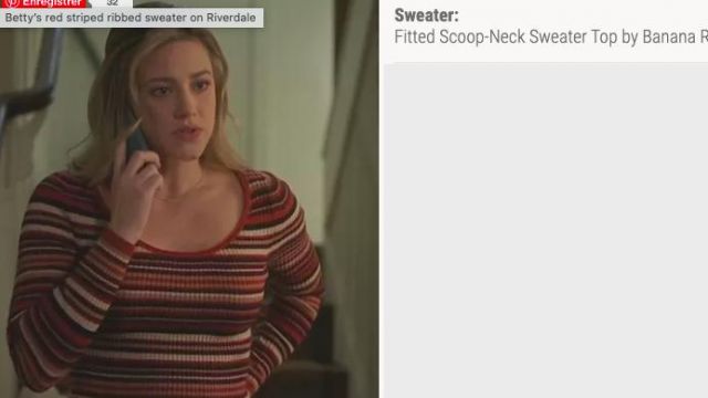 Long sleeve striped t-shirt worn by Betty Cooper (Lili Reinhart) in Riverdale (S05E08)