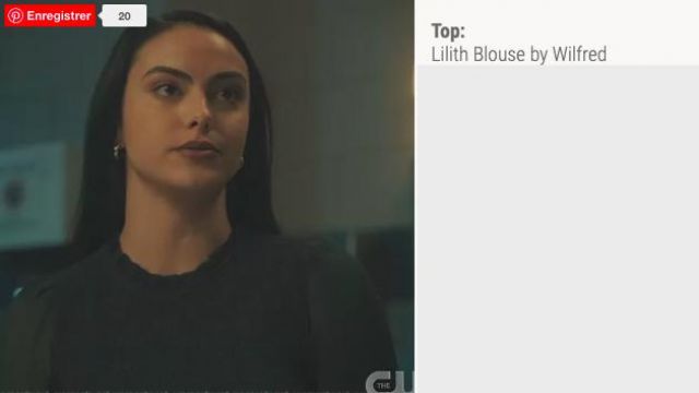 Blouse-top noir avec manches semi-transparentes porté par Veronica Lodge (Camila Mendes) dans Riverdale (S05E09)