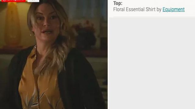 Blouse jaune moutarde a fleurs porté par Alice Cooper (Mädchen Amick) dans Riverdale (S05E05)