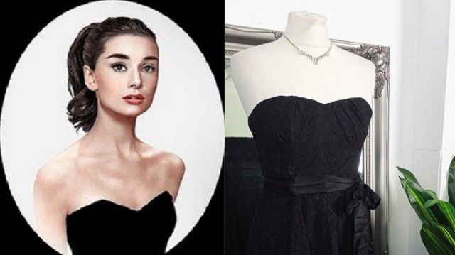 1950s style dress audrey hepburn style dress of Holly Golightly (Audrey Hepburn) in Breakfast at Tiffany's