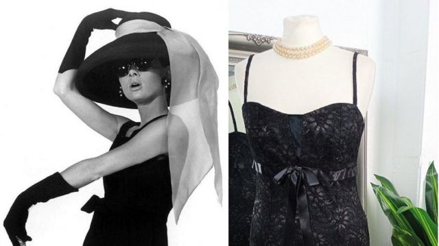 1950s style dress audrey hepburn style dress wiggle dress of Holly Golightly (Audrey Hepburn) in Breakfast at Tiffany's