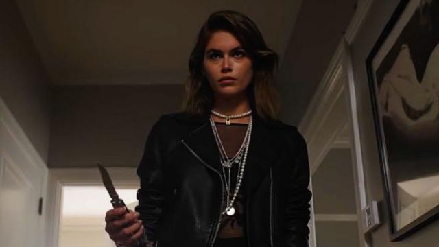 Black Leather Jacket worn by Ruby (Kaia Jordan Gerber) in American Horror Stories TV series (Season 1)