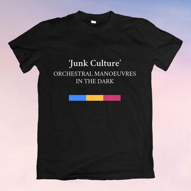 Junk Culture T-Shirt Orchestral Manoeuvres in the Dark black Tee on the Instagram account of @khantdesigns