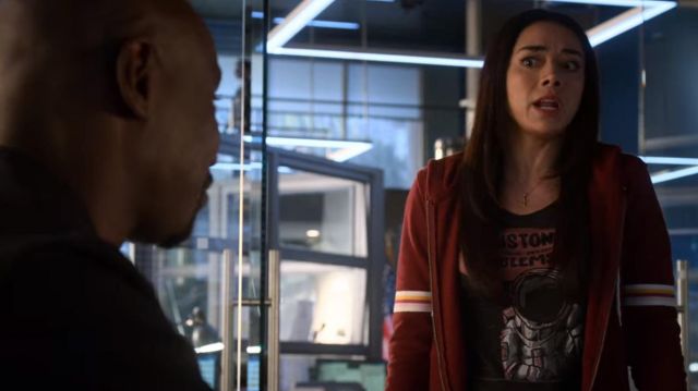 'Houston I Have So Many Problems Tee worn by Ella Lopez (Aimee Garcia) in Lucifer TV series (S06E05)