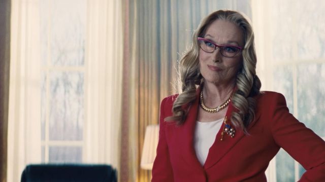 Les lunettes roses portées par le Président Janie Orlean (Meryl Streep) dans Don&#39;t Look Up film